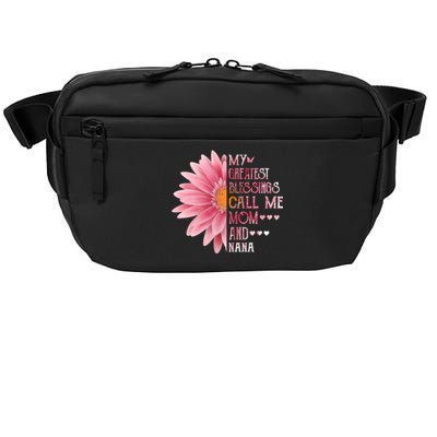 Sunflower My Greatest Blessings Call Me Mom And Nana Gift Crossbody Pack