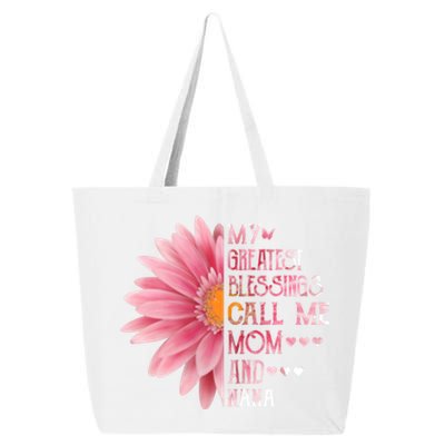 Sunflower My Greatest Blessings Call Me Mom And Nana Gift 25L Jumbo Tote