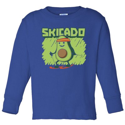 Skicado Meaningful Gift Winter Snow Sports Skier Ski Mountains Skiing Gift Toddler Long Sleeve Shirt