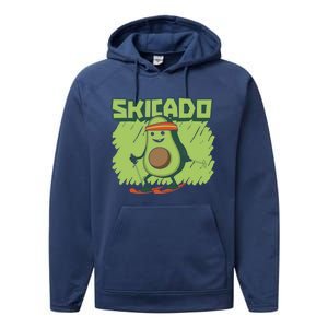 Skicado Meaningful Gift Winter Snow Sports Skier Ski Mountains Skiing Gift Performance Fleece Hoodie