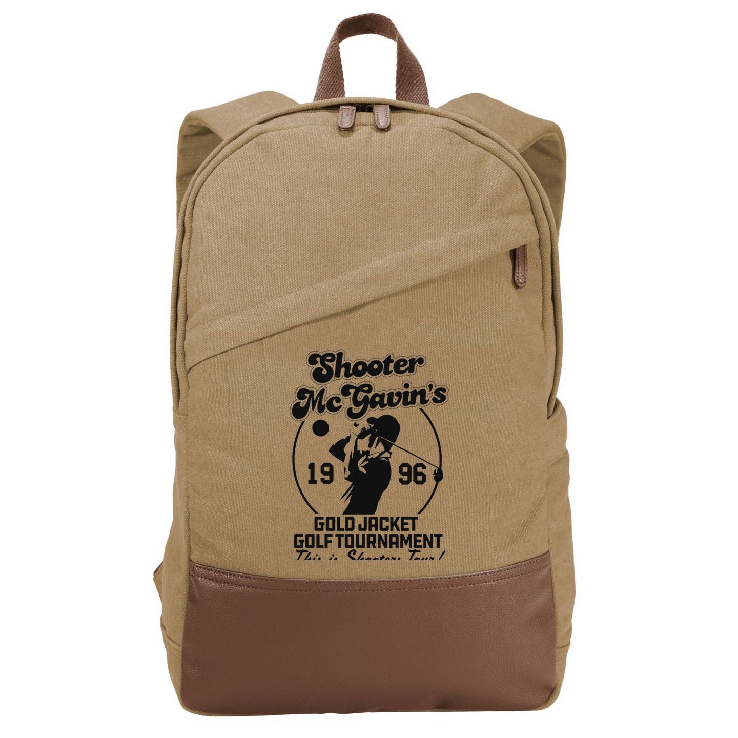 Shooter Mcgavin's Gold Jacket Golf Tournament Cotton Canvas Backpack