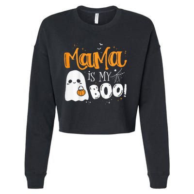 Spooky Mama Halloween Ghost Companion Cropped Pullover Crew