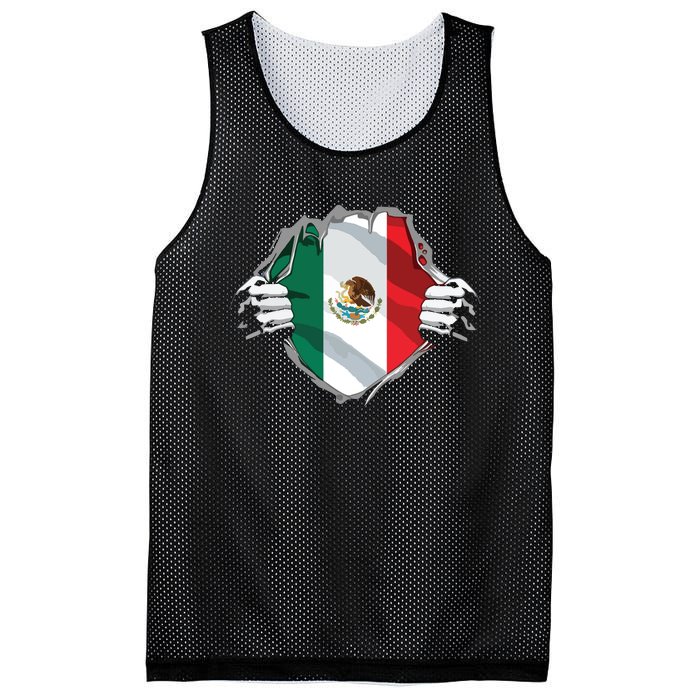 Super Mexican Heritage Proud Mexico Roots Flag Mesh Reversible Basketball Jersey Tank