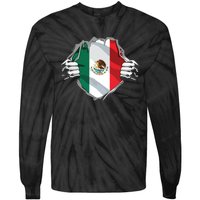 Super Mexican Heritage Proud Mexico Roots Flag Tie-Dye Long Sleeve Shirt