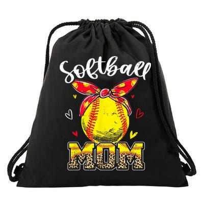 Softball Mom Headband Softball Ball Mothers Day Mama Drawstring Bag