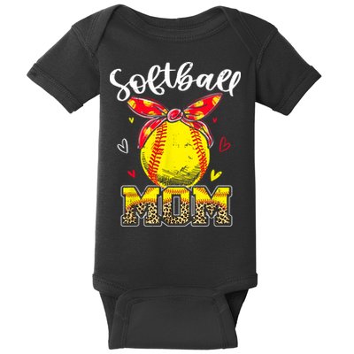 Softball Mom Headband Softball Ball Mothers Day Mama Baby Bodysuit