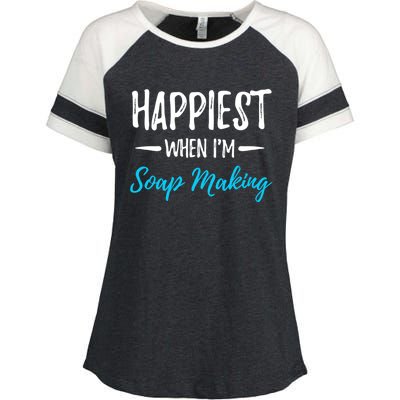 Soap Making Happiest Funny Soap Maker Gift Idea Cute Gift Enza Ladies Jersey Colorblock Tee