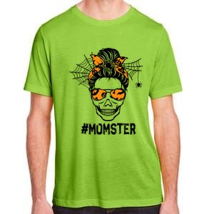 Skull Messy Hair Momster Halloween Skull Skeleton Costume Gift Adult ChromaSoft Performance T-Shirt