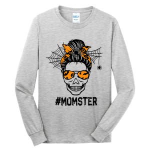 Skull Messy Hair Momster Halloween Skull Skeleton Costume Gift Tall Long Sleeve T-Shirt