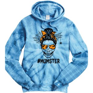 Skull Messy Hair Momster Halloween Skull Skeleton Costume Gift Tie Dye Hoodie