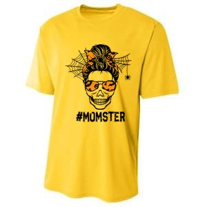 Skull Messy Hair Momster Halloween Skull Skeleton Costume Gift Performance Sprint T-Shirt