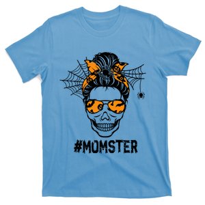 Skull Messy Hair Momster Halloween Skull Skeleton Costume Gift T-Shirt