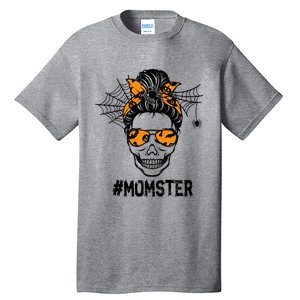 Skull Messy Hair Momster Halloween Skull Skeleton Costume Gift Tall T-Shirt