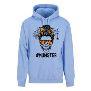 Skull Messy Hair Momster Halloween Skull Skeleton Costume Gift Unisex Surf Hoodie