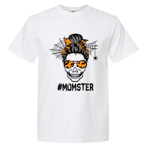 Skull Messy Hair Momster Halloween Skull Skeleton Costume Gift Garment-Dyed Heavyweight T-Shirt