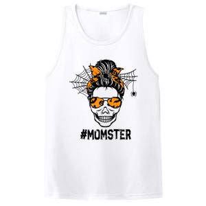 Skull Messy Hair Momster Halloween Skull Skeleton Costume Gift PosiCharge Competitor Tank