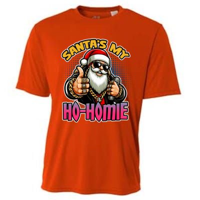 SantaS My Hohomie Hip Hop Santa Christmas Holiday Gift Cooling Performance Crew T-Shirt