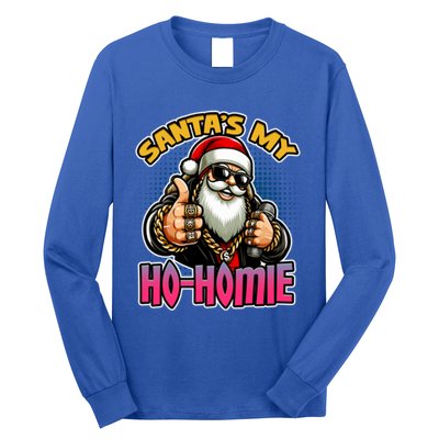 SantaS My Hohomie Hip Hop Santa Christmas Holiday Gift Long Sleeve Shirt