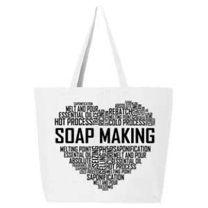 Soap Making Heart For Soapmaking Lover Soap Maker Hobby Meaningful Gift 25L Jumbo Tote