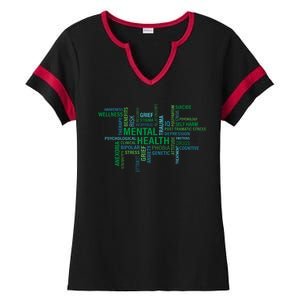 Support Mental Health Awareness Month Ladies Halftime Notch Neck Tee