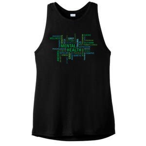 Support Mental Health Awareness Month Ladies PosiCharge Tri-Blend Wicking Tank