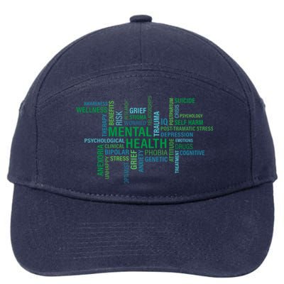 Support Mental Health Awareness Month 7-Panel Snapback Hat