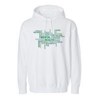 Support Mental Health Awareness Month Garment-Dyed Fleece Hoodie