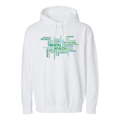 Support Mental Health Awareness Month Garment-Dyed Fleece Hoodie