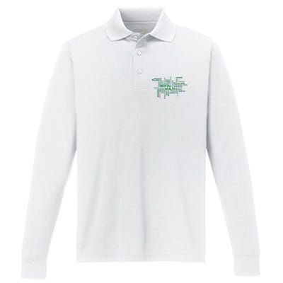 Support Mental Health Awareness Month Performance Long Sleeve Polo