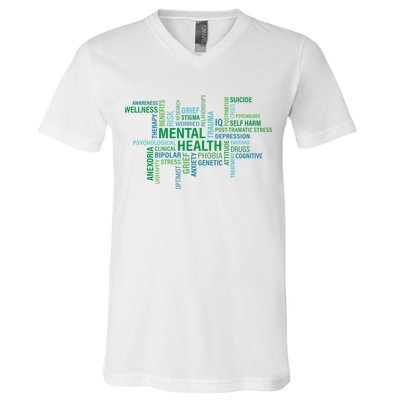 Support Mental Health Awareness Month V-Neck T-Shirt