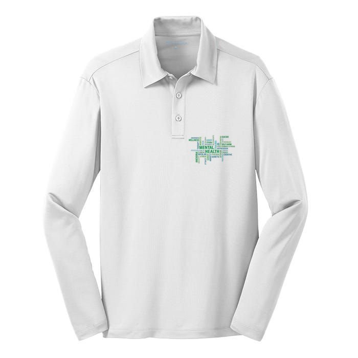 Support Mental Health Awareness Month Silk Touch Performance Long Sleeve Polo