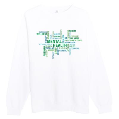 Support Mental Health Awareness Month Premium Crewneck Sweatshirt