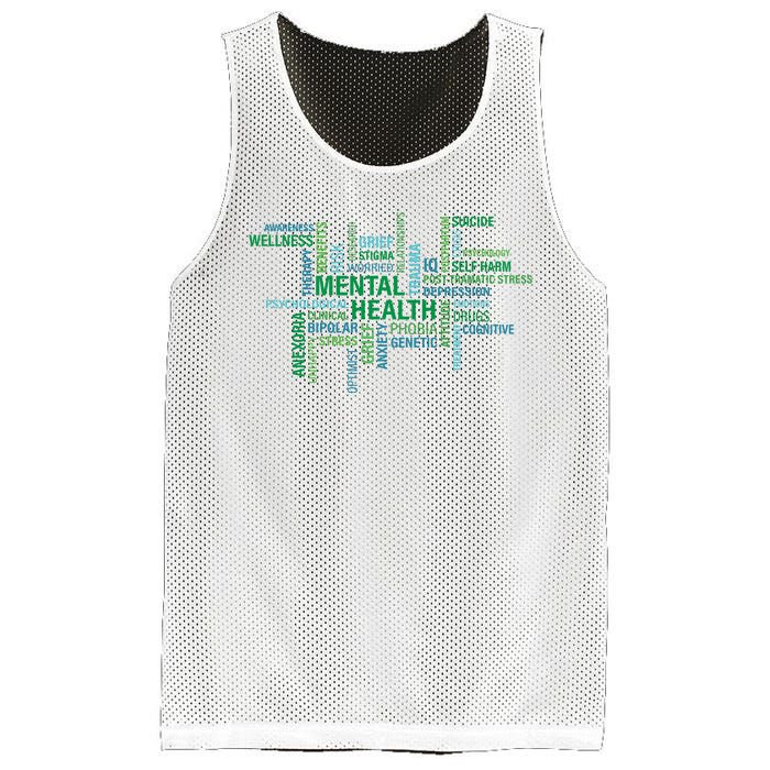 Support Mental Health Awareness Month Mesh Reversible Basketball Jersey Tank