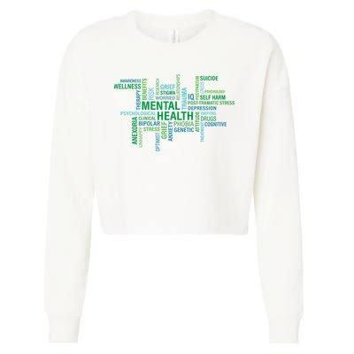 Support Mental Health Awareness Month Cropped Pullover Crew