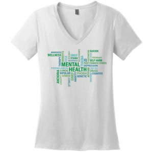 Support Mental Health Awareness Month Women's V-Neck T-Shirt