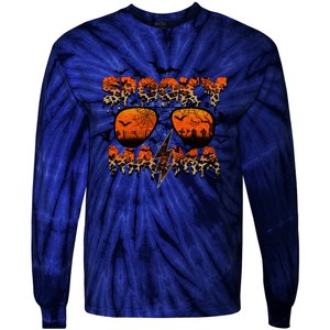 Spooky Mama Halloween Vacation Tie-Dye Long Sleeve Shirt