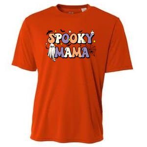 Spooky Mama Halloween Mom Ghost Witchy Costume Gift Cooling Performance Crew T-Shirt