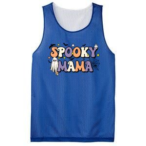 Spooky Mama Halloween Mom Ghost Witchy Costume Gift Mesh Reversible Basketball Jersey Tank