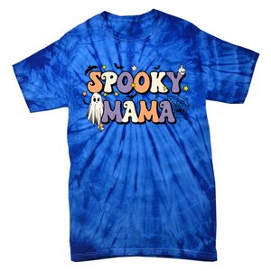 Spooky Mama Halloween Mom Ghost Witchy Costume Gift Tie-Dye T-Shirt