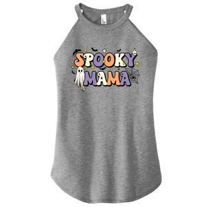 Spooky Mama Halloween Mom Ghost Witchy Costume Gift Women's Perfect Tri Rocker Tank