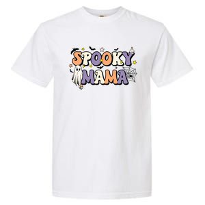 Spooky Mama Halloween Mom Ghost Witchy Costume Gift Garment-Dyed Heavyweight T-Shirt