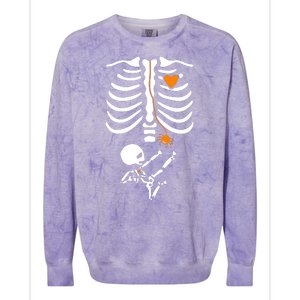 Skeleton Maternity Halloween Mom Costume Pregnancy Tees Xray Colorblast Crewneck Sweatshirt