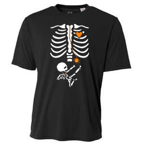 Skeleton Maternity Halloween Mom Costume Pregnancy Tees Xray Cooling Performance Crew T-Shirt