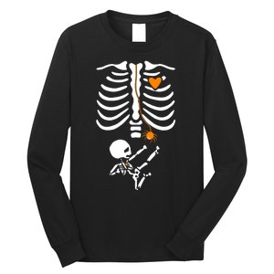 Skeleton Maternity Halloween Mom Costume Pregnancy Tees Xray Long Sleeve Shirt