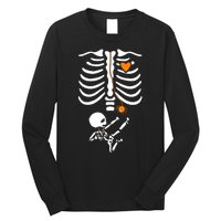 Skeleton Maternity Halloween Mom Costume Pregnancy Tees Xray Long Sleeve Shirt