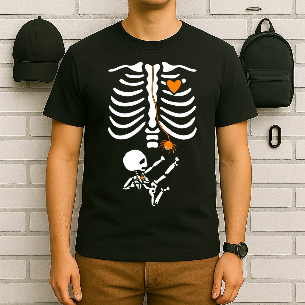 Skeleton Maternity Halloween Mom Costume Pregnancy Tees Xray T-Shirt