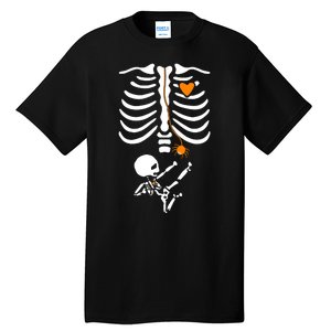 Skeleton Maternity Halloween Mom Costume Pregnancy Tees Xray Tall T-Shirt