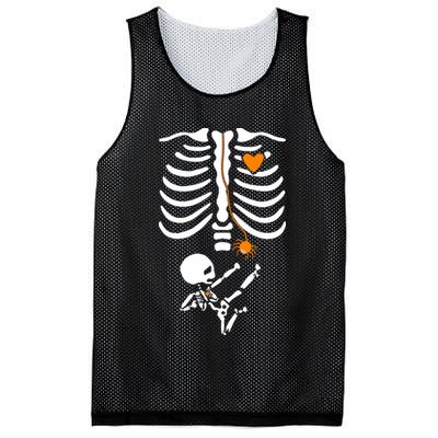 Skeleton Maternity Halloween Mom Costume Pregnancy Tees Xray Mesh Reversible Basketball Jersey Tank