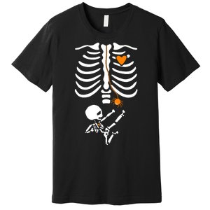 Skeleton Maternity Halloween Mom Costume Pregnancy Tees Xray Premium T-Shirt