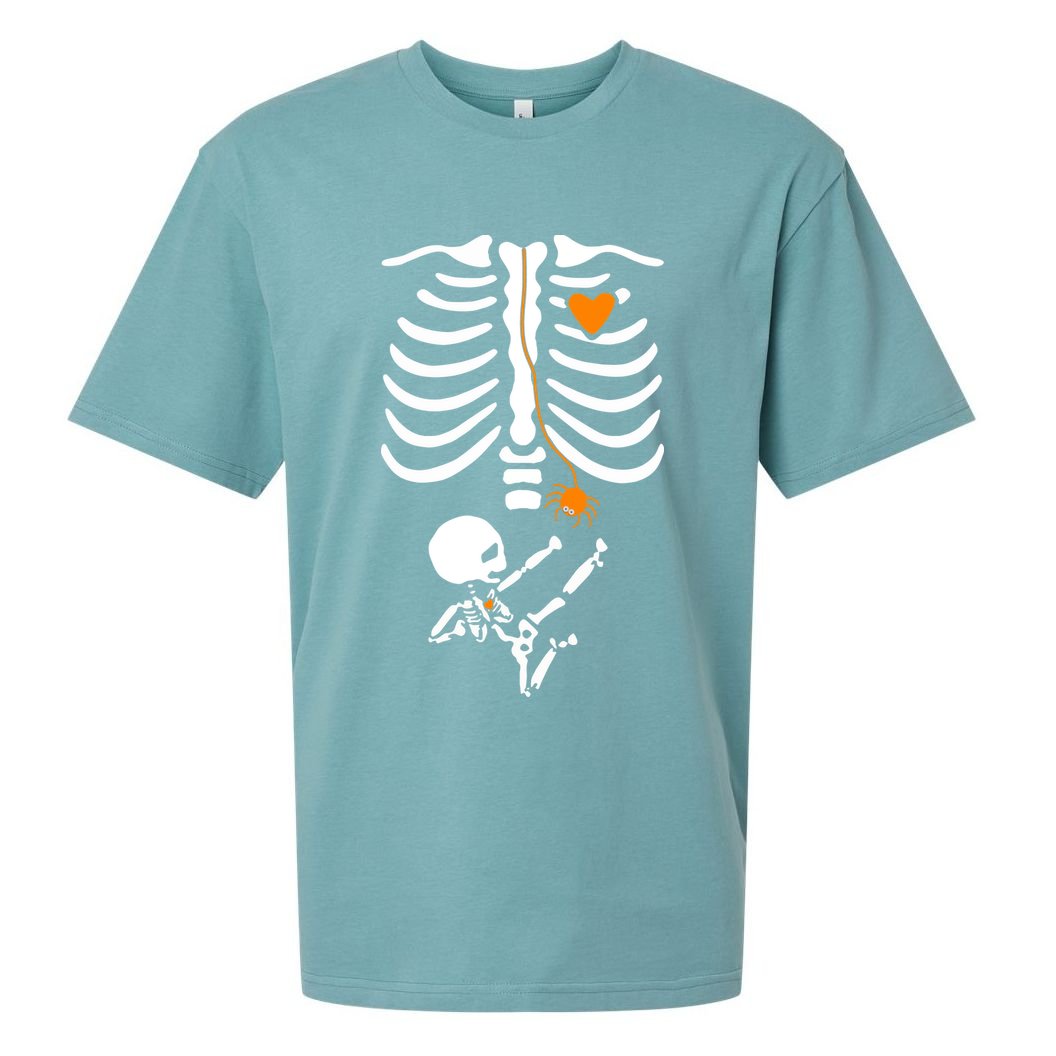 Skeleton Maternity Halloween Mom Costume Pregnancy Tees Xray Sueded Cloud Jersey T-Shirt